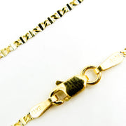 030FLP120T218K. 18K Solid Gold Flat Marina Link Chain